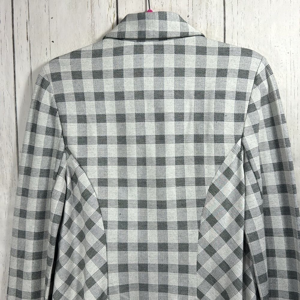 Cabi Gray Gingham Check Blazer Preppy Tailored Business Casual Jacket Workwear - Picture 12 of 16